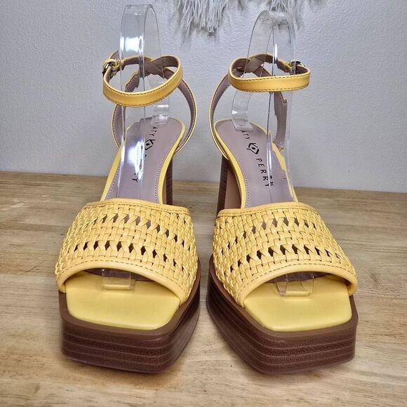 Katy Perry The Steady Ankle Strap Heels Pineapple Yellow Size 8.5 - Picture 11 of 14